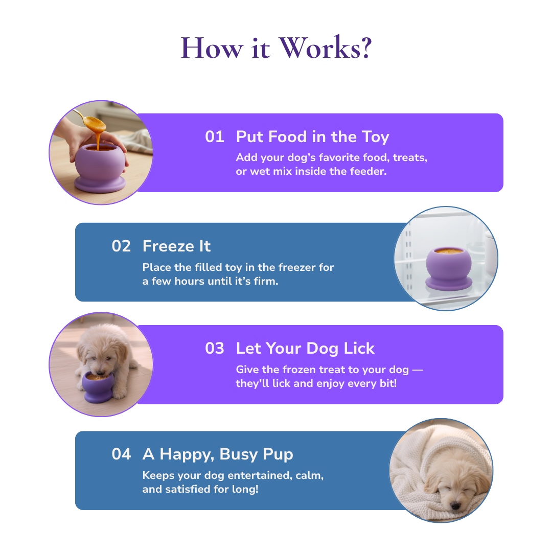 Freezebone - Durable Fillable Dog lick Bowl